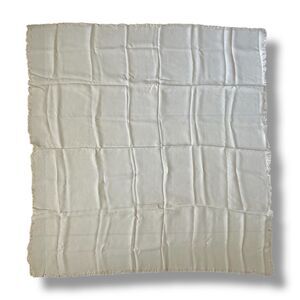 Light Beige Vtg Scarf 33” X 34” Women Square Scarve Elegant Tie